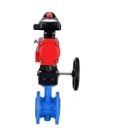 Затвор дисковый поворотный DN.ru WBV1313E-2W-F-H Ду100 Ру16 фланцевый, корпус - чугун GGG40, диск - чугун GGG40, уплотнение - EPDM, с пневмоприводом DN.ru PA-DA-105, БКВ DN.ru APL-210N и ручным дублером DN.ru MON1-250-T26-ISO