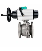 Кран шаровой DN.ru BV3232P(2pc)-FP-F-ISO-H WDVF Ду100 Ру16 полнопроходной, фланцевый, корпус - нержавеющая сталь 316, уплотнение - PTFE, с пневмоприводом PA-DA-105-1, пневмораспределителем 4M310-08 AC220V и магнитным переключателем ALS200D