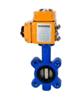 Затвор дисковый поворотный DN.ru WBV1616E-2W-Fb-H Ду100 Ру16 LUG корпус - чугун QT450, диск - чугун QT450, уплотнение - EPDM, межфланцевый, с электроприводом DN.ru QT-N-010EM-O1-24VDC-У1 24В