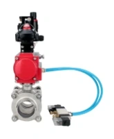 Кран шаровой DN.ru BV3232P(3pc)-FP-W-ISO-H WDVF Ду15 Ру63 полнопроходной, трехсоставной, корпус - нержавеющая сталь 316, уплотнение - PTFE, под приварку, с пневмоприводом PA-SA-065, пневмораспределителем 4V320-08 AC220V, БКВ APL-210N, БПВ AFC2000