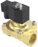Клапан электромагнитный DN.ru VS200-VT-NC-220VAC 1″ Ду25 Ру10, соленоидный двухходовой, корпус - латунь, уплотнение - Viton, резьбовой, нормально-закрытый, прямого действия, катушка - 220В