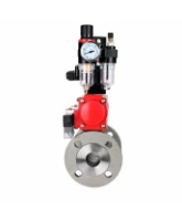 Кран шаровой DN.ru BV3232P(2pc)-FP-F-ISO-H Ду150 Ру16, 24х24, полнопроходной фланцевый, корпус - нержавеющая сталь SS316, уплотнение - PTFE, с пневмоприводом PA-DA-140, пневмораспределителем 4M320-08 AC220V, БКВ APL-210N и БПВ AFC2000