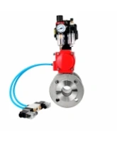Кран шаровой DN.ru BV3232P(2pc)-FP-F-ISO-H WDVF Ду65 Ру16 полнопроходной, фланцевый, корпус - нержавеющая сталь 316, уплотнение - PTFE, с пневмоприводом PA-SA-130, пневмораспределителем 4V320-08 AC220V, БКВ APL-510N EX и БПВ AFC2000