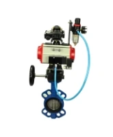 Затвор дисковый поворотный DN.ru WBV1132N-2W-Fb-H Ду125 Ру16, корпус - чугун GG25, диск - нержавеющая сталь 316L, NBR, с пневмоприводом PA-DA-105, пневмораспределителем 4M310-08 AC220V, БКВ APL-210N, ручным дублером MON3-700-T38-ISO, БПВ AFC2000
