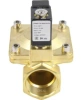 Клапан электромагнитный DN.ru VS400-ET-NC-24VDC 2″ Ду50 Ру16, соленоидный двухходовой, корпус - латунь, уплотнение - EPDM, резьбовой, нормально-закрытый, пилотный, катушка - 24В