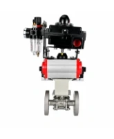 Кран шаровой DN.ru BV3131P(3pc)-FP-F-ISO-H Ду100 Ру16 полнопроходной, фланцевый, корпус - нержавеющая сталь 304, PTFE, 22х22, WDVF, с пневмоприводом PA-DA-105, пневмораспределителем 4M320-08 AC220V, БКВ APL-410N EX и БПВ AFC2000