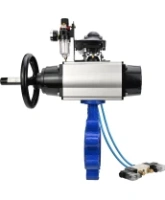 Затвор дисковый поворотный DN.ru WBV1631E-2W-Fb-H Ду125 Ру16 LUG корпус - чугун QT450, диск - нержавеющая сталь 304, уплотнение - EPDM, с пневмоприводом PA-DA-105-1, пневмораспределителем 4V320-10 AC220V, БКВ APL-210N и БПВ AFC2000