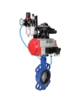 Затвор дисковый поворотный DN.ru WBV1132N-2W-Fb-H Ду125 Ру16, корпус - чугун GG25, диск - нержавеющая сталь 316L, уплотнение - NBR, с пневмоприводом DN.ru PA-DA-105, пневмораспределителем 4M310-08 AC220V, БКВ APL-210N, БПВ AFC2000