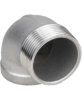 Отвод (уголок) DN.ru ВР-НР-304 1/2″ Ду15 Ру16 угол 90°, корпус - нержавеющая сталь 304, присоединение - внутренняя / наружная резьба
