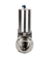 Затвор дисковый поворотный кламповый DN.ru WBV3131S-2W-C-H Ду100 Ру10 корпус - пищевая нержавеющая сталь 304, уплотнение – Silicon, с пневмоприводом DN.ru PA-SA-85 с возвратными пружинами