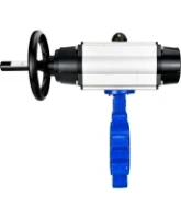 Затвор дисковый поворотный DN.ru WBV1616E-2W-Fb-H Ду125 Ру16 LUG корпус - чугун QT450, диск - чугун QT450, уплотнение - EPDM, с пневмоприводом DN.ru PA-DA-105-1