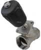 Клапан отсечной пневматический DN.ru VSP3241P-T-1PNC Ду100 Ру25, корпус - нержавеющая сталь SS316, резьбовой, Y-образный, корпус привода - пластик