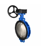 Затвор дисковый поворотный DN.ru WBV1431N-2W-Fb-ISO-R Ду350 Ру16 межфланцевый, корпус - чугун GGG50, диск - нержавеющая сталь AISI 304, уплотнение - NBR, с редуктором