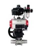 Кран шаровой DN.ru BV3232P(3pc)-FP-W-ISO-H LONG Ду125 Ру16 полнопроход., корпус - нерж.сталь 316, уплотнение - PTFE, под приварку, пн.привод PA-DA-130, пн.распределитель 4M310-08 AC220V, ручной дублер MON3-700-T38-ISO, БКВ APL-410N EX и БПВ AFC2000