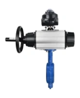 Затвор дисковый поворотный DN.ru WBV1132N-2W-Fb-H Ду125 Ру16, корпус - чугун GG25, диск - нержавеющая сталь 316L, уплотнение - NBR, с пневмоприводом DN.ru PA-DA-105-1 двойного действия, пневмораспределителем 4M310-08 AC220V, БКВ APL-510N-EX