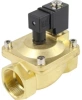 Клапан электромагнитный DN.ru VS400-ET-NC-24VDC 2″ Ду50 Ру16, соленоидный двухходовой, корпус - латунь, уплотнение - EPDM, резьбовой, нормально-закрытый, пилотный, катушка - 24В