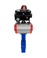 Затвор дисковый поворотный DN.ru WBV1631E-2W-Fb-H Ду100 Ру16 LUG корпус - чугун QT450, диск - нержавеющая сталь 304, уплотнение - EPDM, с пневмоприводом DN.ru PA-DA-083 и БКВ APL-410N EX