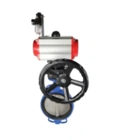 Затвор дисковый поворотный DN.ru WBV1413E-2W-Fb-H Ду300 Ру16, корпус - чугун GGG50, диск - чугун GGG40, EPDM, с пневмоприводом PA-DA-140 двойного действия, пневмораспределителем 4M310-08 AC220V, ручным дублером MON4-1200-T54-ISO, БПВ AFC2000