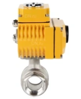 Кран шаровой DN.ru BV3232P(2pc)-FP-T-ISO-H Ду65 Ру40 полнопроходной двухходовой, нержавеющая сталь 316, внутренняя резьба, уплотнение - PTFE, с электроприводом четвертьоборотным QT-N-010EM-O1-220VAC-У1