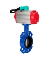 Затвор дисковый поворотный DN.ru WBV1432E-2W-Fb-H Ду100 Ру16 корпус - чугун GGG50, диск - нержавеющая сталь 316L, уплотнение - EPDM, с пневмоприводом PA-DA-083 и магнитным переключателем ALS200D