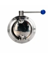 Затвор дисковый поворотный DN.ru WBV3131E-2W-W-H Ду150 Ру10, пищевая нержавеющая сталь 304, уплотнение - EPDM, под приварку, с рукояткой