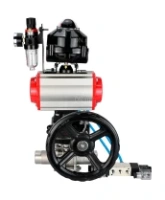 Кран шаровой DN.ru BV3232P(3pc)-FP-W-ISO-H LONG Ду50 Ру40 полнопроход., корпус - нерж.сталь 316, уплотнение - PTFE, под приварку, с пн.приводом PA-DA-083, пн.распределителем 4V320-08 AC220V, редуктором MON2-450-T28-ISO, БКВ APL-510N EX и БПВ AFC2000
