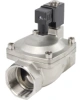 Клапан электромагнитный DN.ru VS431-ET-NC-24VDC 2″ Ду50 Ру16, соленоидный двухходовой, корпус - нержавеющая сталь 304, уплотнение - EPDM, резьбовой, нормально-закрытый, пилотный, катушка - 24В