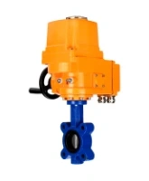 Затвор дисковый поворотный DN.ru WBV1631E-2W-Fb-H Ду125 Ру16 LUG межфланцевый, корпус - чугун QT450, диск - нержавеющая сталь 304, уплотнение - EPDM, с электроприводом DN.ru QT-EX-015EM-O2-220VAC-У1 220В