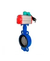 Затвор дисковый поворотный DN.ru WBV1432N-2W-Fb-H Ду40 Ру16 корпус - чугун GGG50, диск - нержавеющая сталь 316L, уплотнение - NBR, с пневмоприводом PA-SA-083 и магнитным переключателем ALS200D