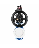 Затвор дисковый поворотный DN.ru WBV3434Pf-2W-Fb-R Ду200 Ру16, корпус - угл. сталь WCB, диск - угл. сталь WCB, футерованный PTFE, уплотнение - PTFE, с пневмоприводом PA-DA-105-1, пневмораспределителем 4M310-08 AC220V, БКВ APL-210N и БПВ AFC2000