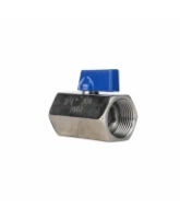 Кран шаровой DN.ru 1/2″ Ду15 Ру63 корпус - пищевая нержавеющая сталь AISI 304 (аналог 08Х18Н10), неполнопроходной, внутренняя/внутренняя резьба, уплотнение - PTFE, с рукояткой (BV3131P-SP-T-H)