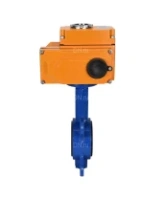 Затвор дисковый поворотный DN.ru WBV1432N-2W-Fb-H Ду100 Ру16, корпус - чугун GGG50, диск - нержавеющая сталь 316L, уплотнение - NBR, с электроприводом DN.ru QT-N-008EM-1-24VAC-У1