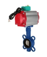 Затвор дисковый поворотный DN.ru WBV1132N-2W-Fb-H Ду125 Ру16 корпус - чугун GG25, диск - нержавеющая сталь 316L, уплотнение - NBR, с пневмоприводом PA-DA-105 и магнитным переключателем ALS200D