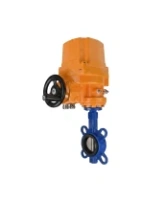 Затвор дисковый поворотный DN.ru WBV1132N-2W-Fb-H Ду125 Ру16, корпус - чугун GG25, диск - нержавеющая сталь 316L, уплотнение - NBR, с электроприводом DN.ru QT-EX-015EM-O2-220VAC-У1