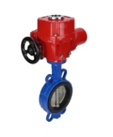 Затвор дисковый поворотный DN.ru WBV1432N-2W-Fb-H Ду100 Ру16, корпус - чугун GGG50, диск - нержавеющая сталь 316L, уплотнение - NBR, с электроприводом DN.RU QT-EX-010M-O2-220VAC-У1