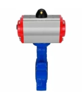 Затвор дисковый поворотный DN.ru WBV1631E-2W-Fb-H Ду100 Ру16 LUG корпус - чугун QT450, диск - нержавеющая сталь 304, уплотнение - EPDM, с пневмоприводом DN.ru PA-DA-083 и пневмораспределителем 4M310-08 AC220V