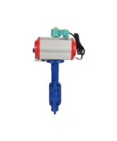 Затвор дисковый поворотный DN.ru WBV1132N-2W-Fb-H Ду40 Ру16 корпус - чугун GG25, диск - нержавеющая сталь 316L, уплотнение - NBR, с пневмоприводом PA-SA-083, пневмораспределителем 4M310-08 AC220V и магнитным переключателем ALS200D