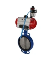 Затвор дисковый поворотный DN.ru WBV1432E-2W-Fb-H Ду300 Ру16, корпус - чугун GGG50, диск - нержавеющая сталь 316L, уплотнение - EPDM, с пневмоприводом DN.ru PA-DA-140 двойного действия, пневмораспределителем 4M310-08 AC220V, БПВ AFC2000