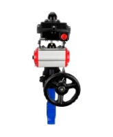 Затвор дисковый поворотный DN.ru WBV1631E-2W-Fb-H Ду125 Ру16 LUG корпус - чугун QT450, диск - нержавеющая сталь 304, уплотнение - EPDM, с пневмоприводом PA-DA-105, пневмораспределителем 4M310-08 AC220V, БКВ APL-410N EX и дублером MON3-700-T38-ISO