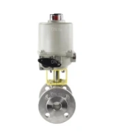 Кран шаровой DN.ru BV3232P(2pc)-FP-F-ISO-H Ду50 Ру40 полнопроходной двухходовой, нержавеющая сталь 316, фланцевый, уплотнение - PTFE, с электроприводом ГЗ-ОФВ-80/21К 220В