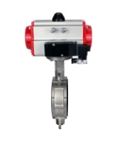 Затвор дисковый поворотный DN.ru WBV3131N-2W-Fb-H Ду65 Ру16, корпус - нержавеющая сталь 304, диск - нержавеющая сталь 304, уплотнение - NBR, с пневмоприводом DN.ru PA-SA-105 и пневмораспределителем DN.ru 4M310-08 AC220V