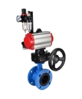Затвор дисковый поворотный DN.ru WBV1313E-2W-F-H Ду100 Ру16 фланцевый, корпус - чугун GGG40, диск - чугун GGG40, EPDM, с пневмоприводом PA-DA-105, пневмораспределителем DN.ru 4M310-08 AC220V, ручным дублером DN.ru MON1-250-T26-ISO и БПВ DN.ru AFC2000