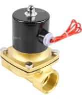 Клапан электромагнитный DN.ru VS100-VT-NC-24VAC 1 1/4″ Ду32 Ру10 прямого действия двухходовой, корпус - латунь, присоединение - внутренняя резьба, уплотнение - VITON, нормально-закрытый, катушка - 24 В AC