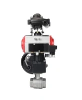 Кран шаровой DN.ru BV3232P(2pc)-FP-T-ISO-H Ду100 Ру40 полнопроходной, внутренняя резьба, нержавеющая сталь 316, уплотнение - PTFE, с пневмоприводом PA-DA-083, пневмораспределителем 4M310-08 AC220V, БКВ APL-210N, ручным дублером MON2-450-T28-ISO