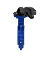 Затвор дисковый поворотный DN.ru WBV3434Pf-2W-Fb-H Ду80 Ру16 корпус - углеродистая сталь WCB, диск - углеродистая сталь WCB, футерованный PTFE, уплотнение - PTFE, межфланцевый, с рукояткой