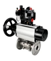 Кран шаровой DN.ru BV3232P(3pc)-FP-F-ISO-H Ду100 Ру25 фланцевый корпус - нержавеющая сталь 316, полнопроходной, уплотнение - PTFE, с пневмоприводом PA-DA-105-1, пневмораспределителем 4M310-08 AC220V, БКВ APL-510N Ex, БПВ AFC2000