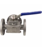 Кран шаровой DN.ru BV3232P(4pc)-FP-3WL-F-ISO-H Ду65 Ру16 полнопроходной трехходовой, нержавеющая сталь SS316, фланцевый, уплотнение - PTFE, ISO-фланец F07/F10, квадрат 17х17, с рукояткой