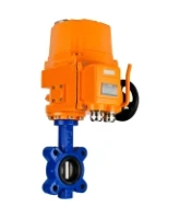 Затвор дисковый поворотный DN.ru WBV1616E-2W-Fb-H Ду100 Ру16 LUG межфланцевый, корпус - чугун QT450, диск - чугун QT450, уплотнение - EPDM, с электроприводом DN.ru QT-EX-010EM-O2-220VAC-У1 220В