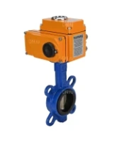 Затвор дисковый поворотный DN.ru WBV1432N-2W-Fb-H Ду100 Ру16, корпус - чугун GGG50, диск - нержавеющая сталь 316L, уплотнение - NBR, с электроприводом DN.ru QT-N-008EM-1-24VAC-У1