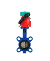 Затвор дисковый поворотный DN.ru WBV1132N-2W-Fb-H Ду40 Ру16 корпус - чугун GG25, диск - нержавеющая сталь 316L, уплотнение - NBR, с пневмоприводом PA-SA-083 и магнитным переключателем ALS200D